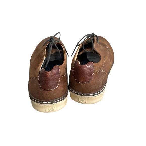 Johnston & Murphy Sheepskin Leather Oxford Dress Shoes Brown Sz 16 - Picture 4 of 7